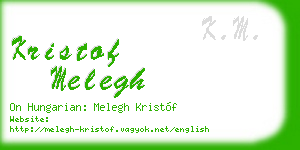 kristof melegh business card